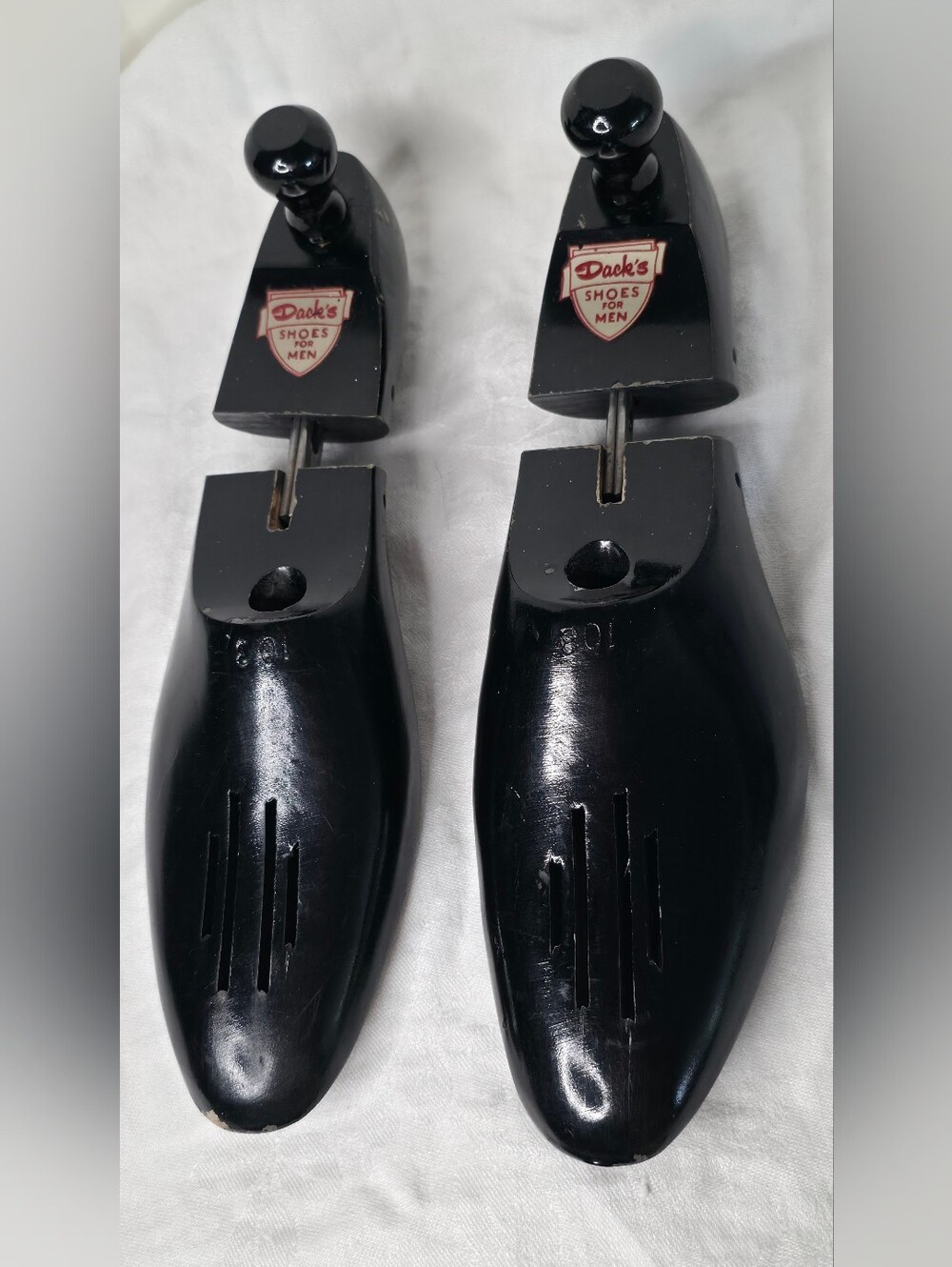 Dacks Black Wooden Shoe Trees Stretchers Men Size 8.5 Oxfords Loafers VTG